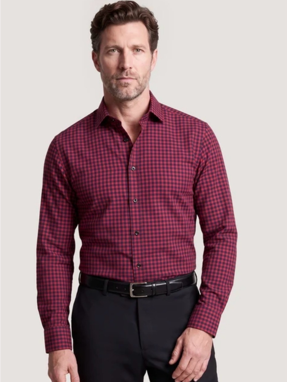 Vince. Men’s Preppy Navy Coral Long Sleeve Button-Down Dress Shirt Casual XL